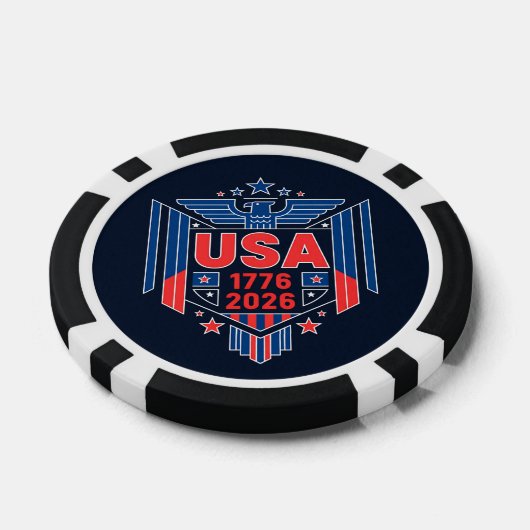 Verenigde Staten 1776-2026 Poker Chips (Enkel)