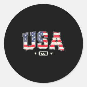 Verenigde Staten 1776 4 juli Amerikaanse vlag Patr Ronde Sticker