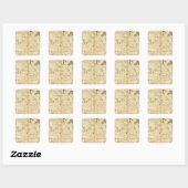 Verenigde Staten 17 Vierkante Sticker (Vel)