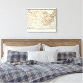 Verenigde Staten 1830 Historische Kaart Illustrati Canvas Afdruk (Insitu (Slaapkamer))