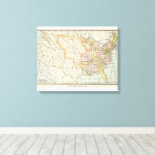 Verenigde Staten 1830 Historische Kaart Illustrati Canvas Afdruk (Insitu (Houten vloer))