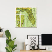 " Verenigde Staten: 1930/heute Florida - Detaillie Poster (Thuiskantoor)