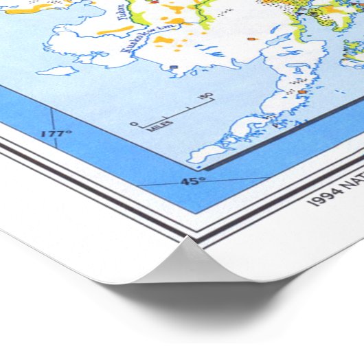 " Verenigde Staten: 1994/1994 Alaska - Gedetaillee Poster (Hoek)