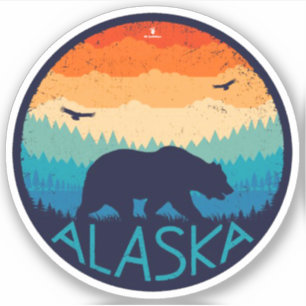 "Verenigde Staten: 2020/heden Alaska - GRiZZLy Bee Sticker