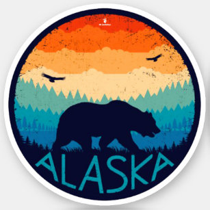 "Verenigde Staten: 2020/heden Alaska - GRiZZLy Bee Sticker