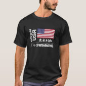Verenigde Staten 2020 Zwemend Amerika Japan Tokio  T-shirt (Voorkant)