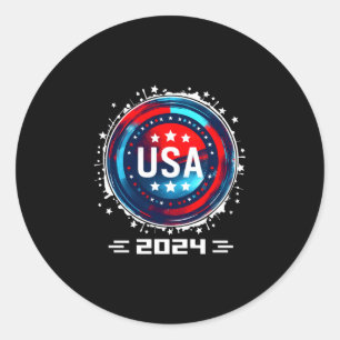 Verenigde Staten 2024 ga verenigde staten sport vs Ronde Sticker