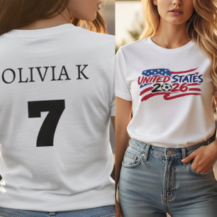 Verenigde Staten 2026 Voetbal Gepersonaliseerde Na T-shirt