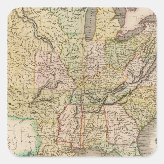 Verenigde Staten 20 Vierkante Sticker (Voorkant)