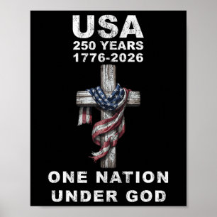 Verenigde Staten 250 Jaar Één Natie Onder God 1776 Poster