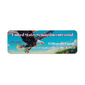 Verenigde Staten 250 Semiquincentennial Bald Eagle Etiket (Voorkant)