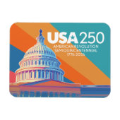 Verenigde Staten 250 Verjaardag Hoofdstad - Americ Magneet (Horizontaal)