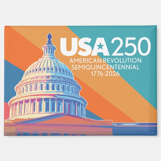 Verenigde Staten 250 Verjaardag Hoofdstad - Americ Magneet (Voorkant)