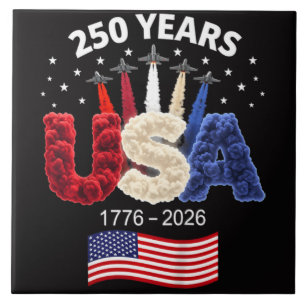 Verenigde Staten 250e verjaardag Amerikaanse vlag Tegeltje
