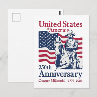 Verenigde Staten 250e Verjaardag Herdenkings Kunst Briefkaart