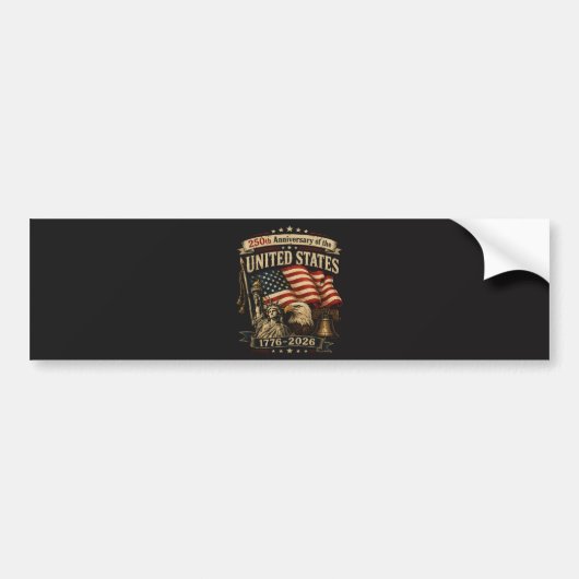 Verenigde Staten 250e Verjaardagsviering Bumpersticker (Voorkant)