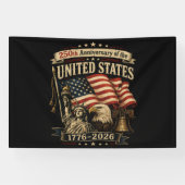 Verenigde Staten 250e Verjaardagsviering Spandoek (Horizontaal)