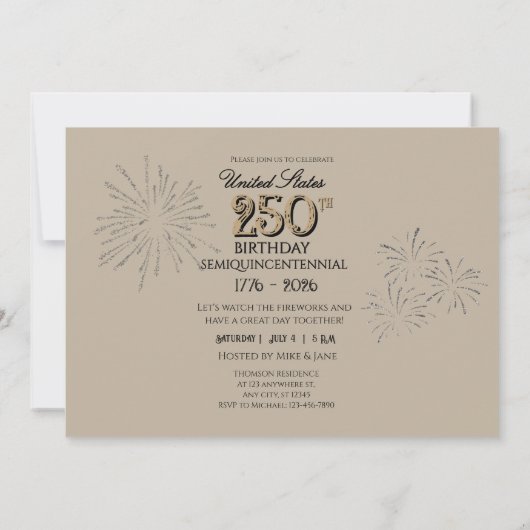 Verenigde Staten 250ste Jubileum NYC Oranje Glow Kaart (Achterkant)