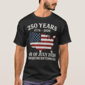 Verenigde Staten 250ste Jubileum Semiquincentennia T-shirt (Voorkant)