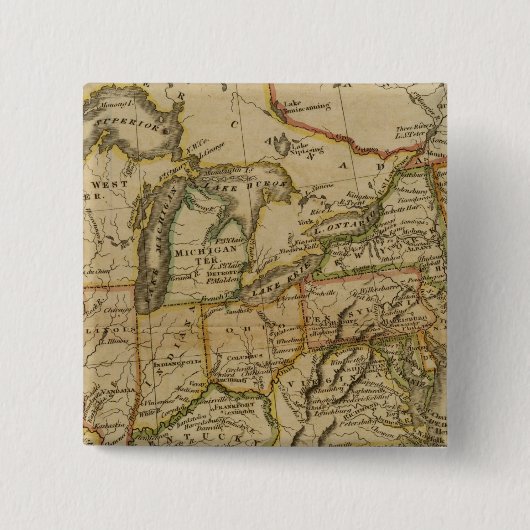 Verenigde Staten 2 Vierkante Button 5,1 Cm (Voorkant)