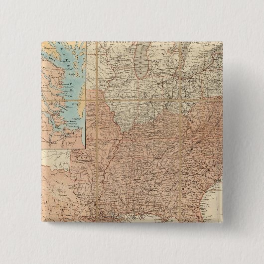 Verenigde Staten 2 Vierkante Button 5,1 Cm (Voorkant)