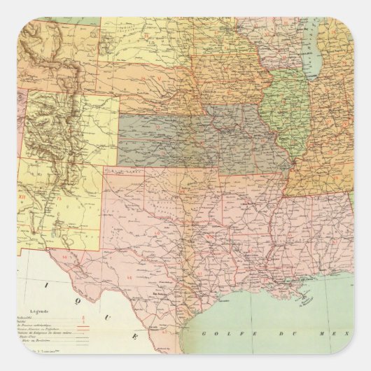 Verenigde Staten 33 Vierkante Sticker (Voorkant)
