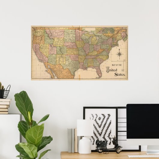 Verenigde Staten 34 Poster (Thuiskantoor)