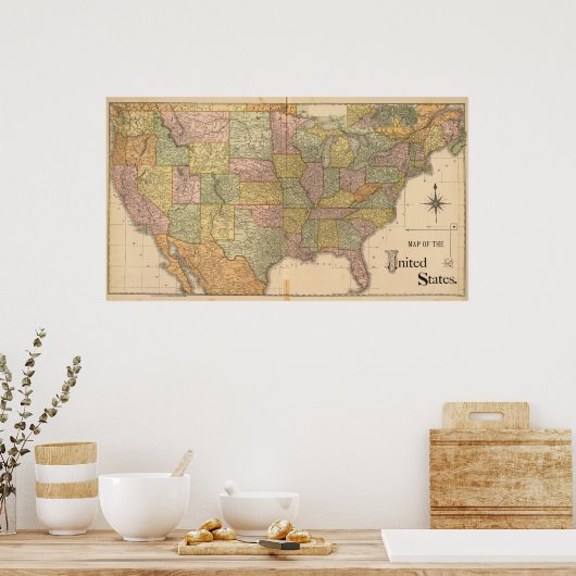 Verenigde Staten 34 Poster (Keuken)