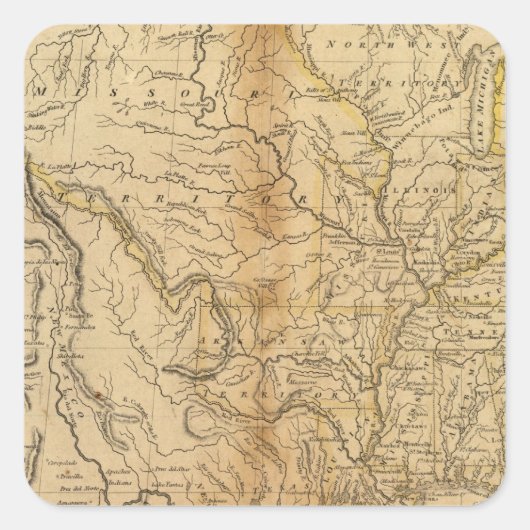 Verenigde Staten 34 Vierkante Sticker (Voorkant)