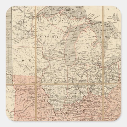 Verenigde Staten 37 Vierkante Sticker (Voorkant)