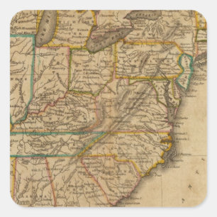 Verenigde Staten 3 Vierkante Sticker