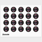Verenigde Staten 4 juli Zwarte Patriottische Ameri Ronde Sticker (Vel)