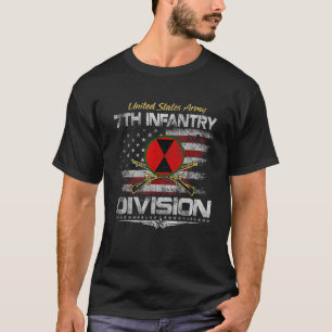 Verenigde Staten 7e Infanterie Divisie Veteraan V T-shirt