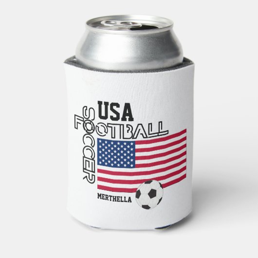 Verenigde Staten - Aangepast Football voor Voetbal Blikjeskoeler (Blikje Achterkant)