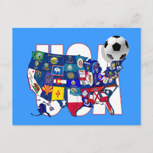 Verenigde Staten achter het Amerikaanse voetbaltea Briefkaart