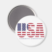 Verenigde Staten Acrobat Gymnastics Magnet (Voorkant / Achterkant)