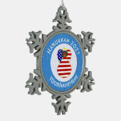 Verenigde Staten Afro-Amerikaanse Angel Hanukkah V Tin Sneeuwvlok Ornament (Links)