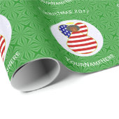 Verenigde Staten Afro-Amerikaanse Angel Kerstvlag  Cadeaupapier (Rol Hoek)