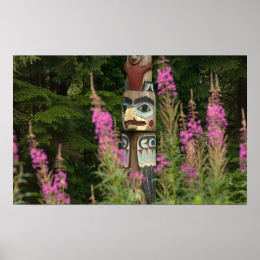 Verenigde Staten, Alaska, Ketchikan, Totem Bight S Poster (Voorkant)