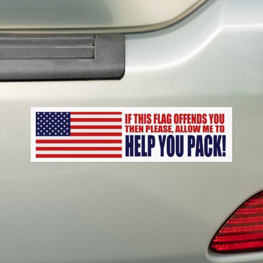Verenigde Staten als deze vlag je aanbiedt Bumpersticker (Op auto)