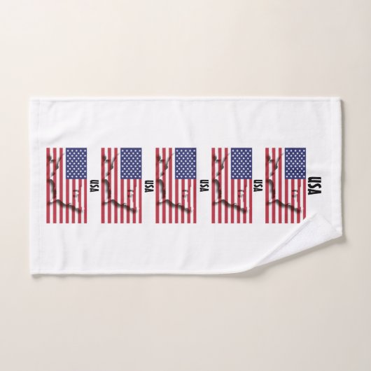Verenigde Staten AMERICA FLAG Persoonlijk 5 Foto Handdoek (Handdoek)