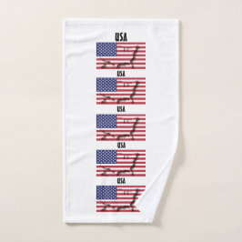 Verenigde Staten AMERICA FLAG Persoonlijk 5 Foto Handdoek