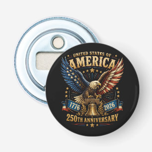 Verenigde Staten Amerika 250e Verjaardag Adelaar Button Flesopener