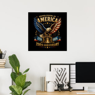 Verenigde Staten Amerika 250e Verjaardag Adelaar Poster