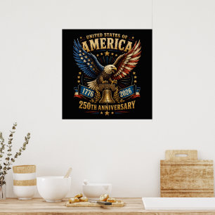 Verenigde Staten Amerika 250e Verjaardag Adelaar Poster
