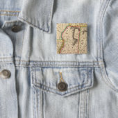 Verenigde Staten, Amerika 56 Vierkante Button 5,1 Cm (In situ)