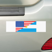 verenigde staten - amerika argentina halve vlag vs bumpersticker (Op auto)