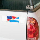 verenigde staten - amerika argentina halve vlag vs bumpersticker (Op Truck)