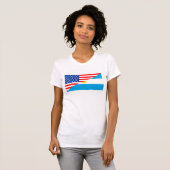verenigde staten - amerika argentina halve vlag vs t-shirt (Voorkant volledig)