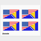verenigde staten - amerika bosnië - herzegovina ha rechthoekige sticker (Vel)